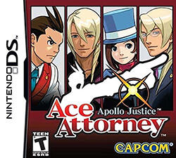 The DS cover for 'Apollo Justice: Ace Attorney'