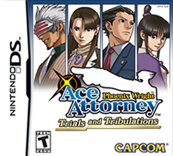 The DS cover for 'Ace Attorney: Trials and Tribulations'